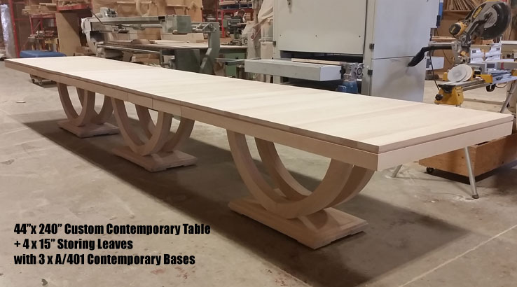 44"x240" Custom Contemporary Table 